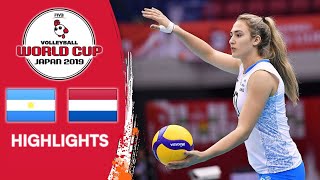 ARGENTINA vs NETHERLANDS  Highlights  Womens Volleyball World Cup 2019 [upl. by Dreddy]