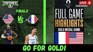 USA vs France  Gold Medal Game Highlights  Paris 2024 Olympics Finals 🏀🇺🇸🇫🇷 [upl. by Tteltrab]