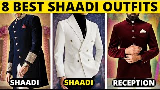 8 Best Wedding Outfits For Men  Best Shaadi Outfits  हिंदी में [upl. by Adnwahs]