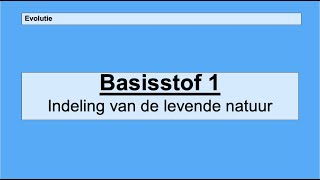 Havo 4  Evolutie  Basisstof 1 Indelen van de levende natuur [upl. by Dyrrej982]