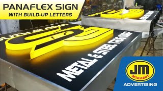 Lighted Panaflex Sign with Acrylic plastic Buildup letters  JM Mirasol Advertising [upl. by Noffets923]