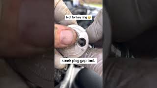 I m gonna teach you how to use a spark plug gap tool e the little hole is not 253K mechanic car [upl. by Orlena]