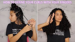 How to Define your Curly Hair with your Fingers [upl. by Adnael800]