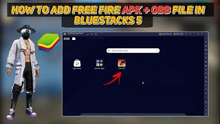 How To Add Free Fire New Update Apk  Obb File In Bluestacks 5 2024 [upl. by Ahtis962]