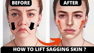 🛑 ANTIAGING FACE LIFTING EXERCISES FOR SAGGING SKIN SAGGY CHEEKS JOWLS LAUGH LINES FOREHEAD [upl. by Aicilanna]