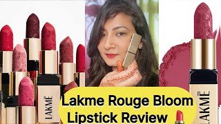 Lakme Rouge Bloom Powder Bullet Lipstick Review  Lakme New Launch Lipstick 💄 [upl. by Stoffel]