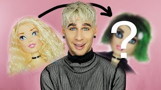 HAIRDRESSER GIVES CINDERELLA BARBIE AN EMO MAKEOVER  bradmondo [upl. by Anhsirk990]