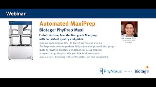 How to do fully automated endotoxinfree Maxiprep with Biotage PhyPrep Maxi [upl. by Milewski]