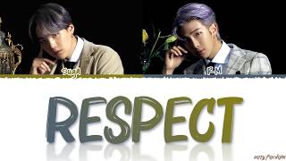 BTS RM SUGA  RESPECT Lyrics Color CodedHanRomEng [upl. by Doll383]