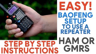 Baofeng UV5R Add CTCSS and DCS Codes amp Tones On The Keypad And Connect To amp Talk On A Repeater [upl. by Keeton]