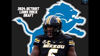 Detroit Lions 2024 7Round NFL Mock Draft [upl. by Stokes138]