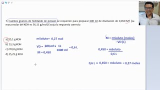 EAES marzo 2021 Cuántos gramos de hidróxido de potasio se requieren [upl. by Annaiek]