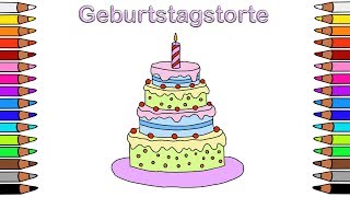 Malbuch für Kinder 🎨​ Ausmalbilder für Kinder 🎂​​ Malen für Kinder 🎂​​ Ausmalbilder 🎂​ Torte [upl. by Bartolomeo840]