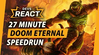 Doom Eternal Developers React to 27 Minute Speedrun [upl. by Neelia851]