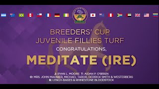 2022 Breeders Cup Juvenile Fillies Turf  Meditate [upl. by Kaleena]