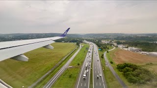 Landing at Kraków Airport LOT Polish Airlines [upl. by Marcy]