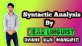 Syntactic Analysis in Syntax With Practical Examples and Many Related Terms  In EnglishurduHindi [upl. by Targett]