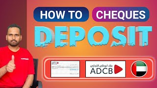 How to deposit cheques ADCB bank through ATM in UAE  how to multiple cheques deposit ADCB bank 🇦🇪 [upl. by Ednihek969]