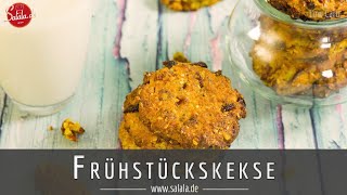 Frühstückskekse Rezept ohne Mehl und ohne Zucker Low Carb salalade [upl. by Nylyrehc433]