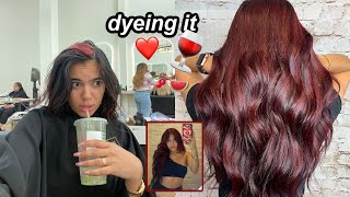 DYEING MY HAIR RED [upl. by Ahsyia]