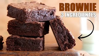 COMO HACER UN BROWNIE CON 3 INGREDIENTES Fácil  Neni ♥ [upl. by Nnayhs791]