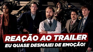 REAGINDO AO PRIMEIRO TRAILER DE ANIMAIS FANTÁSTICOS OS SEGREDOS DE DUMBLEDORE [upl. by Ecerahs]