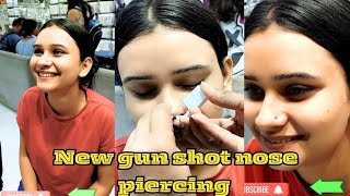 gun short Piercednose piercing with gun shortpainisbeautyvlogs trending piercing youtube [upl. by Nesnah]