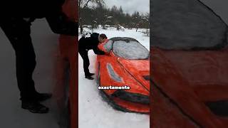 Él hizo un Ferrari de nieve 😱 [upl. by Iila]