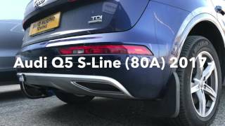 Audi Q5 SLine 80A 2017 Detachable Swan Neck Towbar  Enganches Aragón  E0409CV [upl. by Llemar]