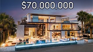 Touring a 70000000 Dubai Billionaire Mansion With an UNDERWATER GARAGE [upl. by Sikras]