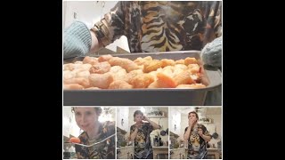 Live Cooking Tatter Tot Cassarole Red Hot Cinnamon Apples [upl. by Naesed187]