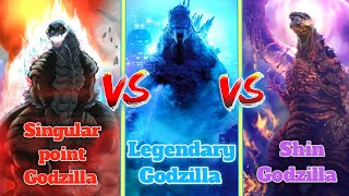 Singular point Godzilla vs Legendary Godzilla vs Shin Godzilla  Explained in Hindi  multi versh [upl. by Aizitel]