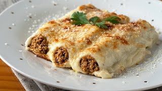 Si te encantan los CANELONES esta receta te va gustar  Relleno de carne ORIGINAL [upl. by Lin]