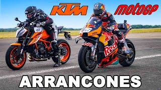 Moto de MotoGP vs KTM de calle  ARRANCONES [upl. by Atnek]