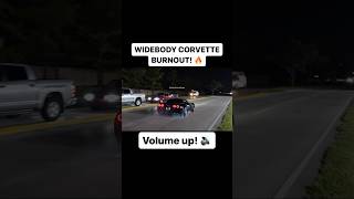 Nitrous Widebody Corvette goes full send leaving Car Show chevrolet corvette burnout fullsend [upl. by Sammons275]