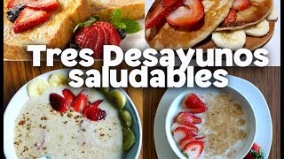 COMO PREPARAR DESAYUNOS SALUDABLES 3 RECETAS FITNESS [upl. by Adnorrahs]