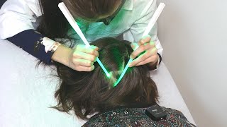 ASMR Detailed SCALP and NECK Inspection with STICKS Real Person [upl. by Llehsam]