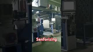 Sanforizing ProcessTextile Finishing shorts machine factory [upl. by Bernadene554]