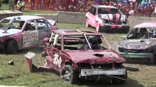 Petrolia Fair Demolition Derby 2015  Poor Mans 46 Cyl Heat 1 [upl. by Teiv]