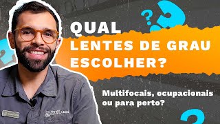 Qual é a Melhor Lente Multifocal Ocupacional ou Para Perto Leitura [upl. by Gerrie]