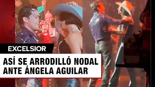 Así se arrodilló Christian Nodal ante Ángela Aguilar en su concierto en Monterrey [upl. by Eilzel]