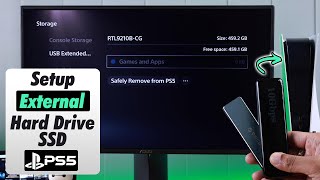 How To Setup External USB Hard Drive On PS5 Expand Storage [upl. by Aihsined]