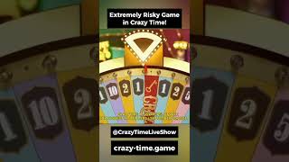 Extremely Risky Game in Crazy Time crazytimelivestream crazytimelive gameshow [upl. by Divaj]