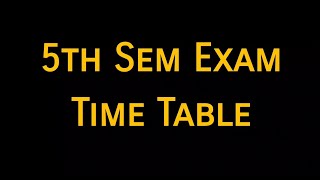 5th Sem Exam Time Table Calicut University [upl. by Osber]