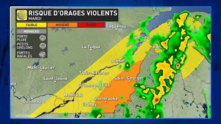 Temps violent  potentiel orageux sur les radars  Météo au Québec de la semaine  15 juin 2021 [upl. by Bakki]