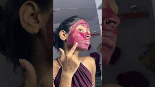 😱Beetroot facial for pink 💫🌈Glowing skin 🥰makeup shortvideo skincare [upl. by Attenov]