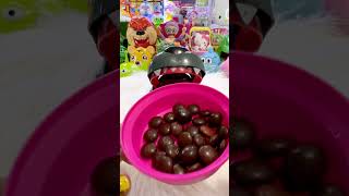 ASMR WOLF DENTIST LOVE EATING BROWN MARBLE CHOCO CANDYshortvideosatisfyingasmrshorts [upl. by Rehptosirhc]