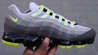 Air Vapormax 95 OG Neon Quick Look amp On Feet [upl. by Nayt]