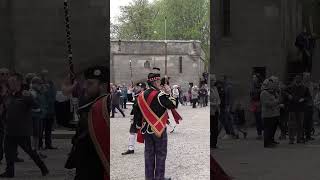 Drum Majors lead the Massed Scottish Highland Pipe Bands on the march at Dunrobin Castle shorts [upl. by Yeh]