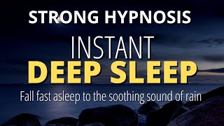 Deep Sleep Hypnosis Strong  Black Screen  8 Hours of Relaxing Rain Sounds [upl. by Sullivan624]